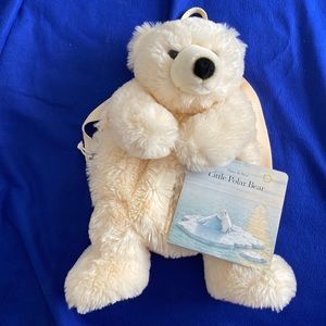 Child’s Backpack. Polar bear with hard book in pouch. Brand new. Never used.